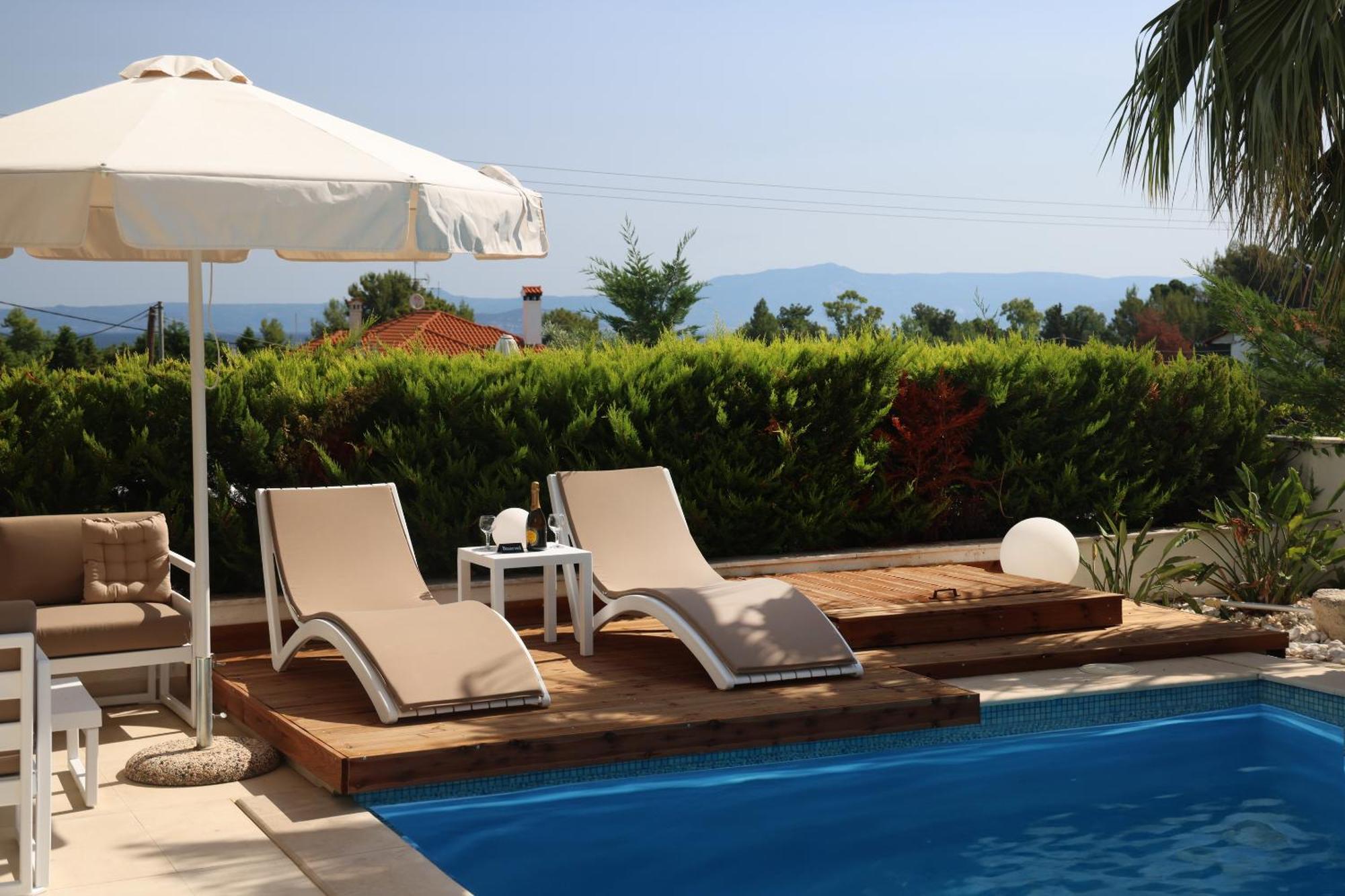 Villa Douglas - Private Pool, Bbq, 4Bdrms, View Pefkochori Exterior photo